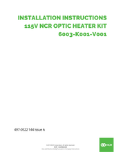 NCR 6003-K001-V001 Installation Instructions Manual