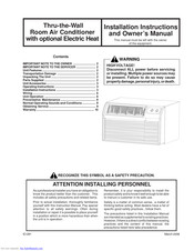 Amana PBC123B00 Installation Instructions And Owner's Manual