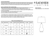 Safavieh Lighting TBL4100 Quick Start Manual