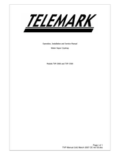 Telemark TVP-2000 Operation, Installation And Service Manual