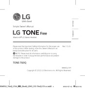 LG TONE Free T60Q Owner's Manual