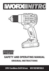 Worx Nitro WX102 Safety And Operating Manual Original Instructions