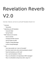 Jet Revelation Reverb V2.0 Manual