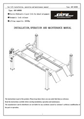 Safe 4SF-4000B Installation Operation & Maintenance