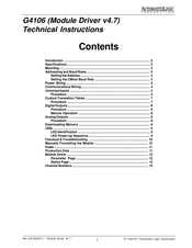 Automated Logic G4106 Technical Instructions
