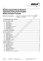 Bola V 1910-07 Operating Instructions Manual