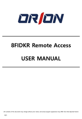 Orion 8FIDKR User Manual