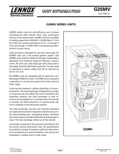 Lennox G25MV Series Service Manual