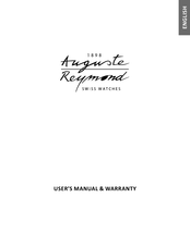 AUGUSTE REYMOND Tramelan Series Instruction Manual