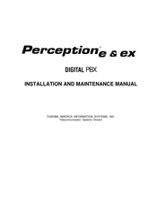 Toshiba Perfecptione Installation And Maintenance Manual