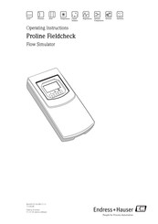 Endress+Hauser Proline Fieldcheck Operating Instructions Manual