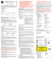 SDI RADII-CAL CX Instructions For Use Manual