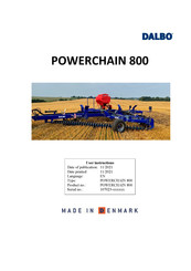 Dalbo POWERCHAIN 800 User Instructions