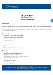 Intellisystem IT-ES608-IM-4F Hardware Installation Manual