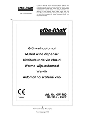 EFBE-SCHOTT GW 900 Operating Instructions Manual