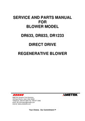 Ametek DR833 Service And Parts Manual
