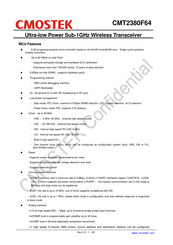 CMOSTEK CMT2380F64 Manual