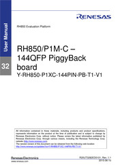 Renesas PiggyBack 144QFP User Manual