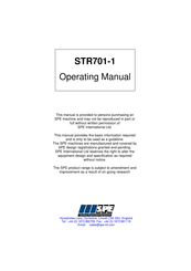 SPE STR701-1 Operating Manual