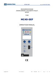 MICROELETTRICA MC40-SEF Operation Manual