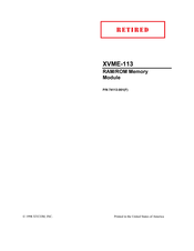 Xycom XVME-113 User Manual