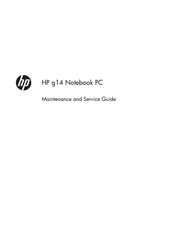 HP g14 Maintenance And Service Manual