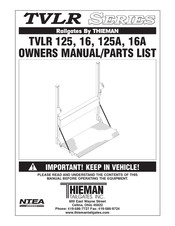 THIEMAN Series TVLR 16A Owner's Manual