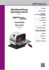 OPTIMUM Maschinen OPTI grind GB 305D Operating Manual