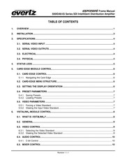 evertz exponent 500IDA9-IG Series Manual
