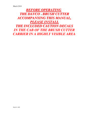 Davco BC604 SS Manual