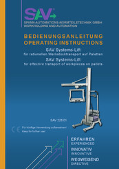 Sav 228.01 Operating Instructions Manual