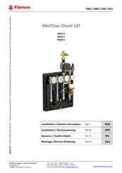 flamco MeiFlow Shunt UD DN20 H Installation & Service Instructions Manual