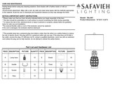 Safavieh Lighting SONNY TBL4357 Manual