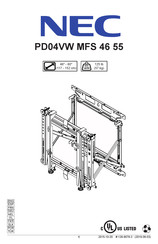 peerless-AV NEC PD04VW MFS 46 55 Manual