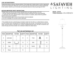 Safavieh Lighting SUNDANCE LIT4139 Manual