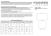 Safavieh Lighting LINDSEY LIT4295A Manual