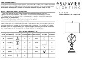 Safavieh Lighting MYLES TBL4195 Manual