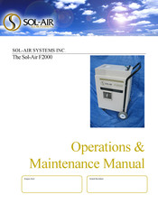 Sol-Air F2000 Operation & Maintenance Manual