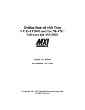 National Instruments MXIbus VME-AT2000 Getting Started