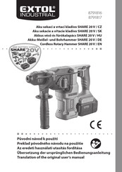 Extol Industrial SHARE 20V Translation Of The Original User Manual