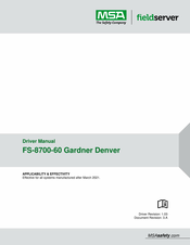 MSA fieldserver FS-8700-60 Manual