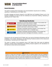 WBM KAT Master Hitch Installation And Parts Manual