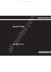 Honda 08E51-SV4-100-F Operating Instructions Manual