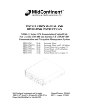 Midcontinent MD41-1748 Installation Manual And Operating Instructions