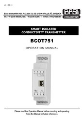 BASI BCOT751 Operation Manual