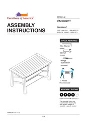 Furniture of America Fredonia CM3902PT Assembly Instructions Manual