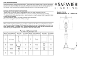 Safavieh Lighting AIDEN LIT4118A Manual