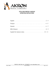 Akron FIREFOX 3293 Operating Instructions Manual