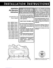 Nordyne VFGL-28MS Installation Instructions Manual