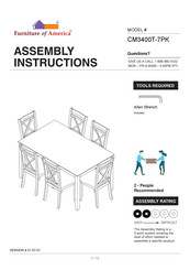 Furniture of America Weston CM3400T7PK Assembly Instructions Manual